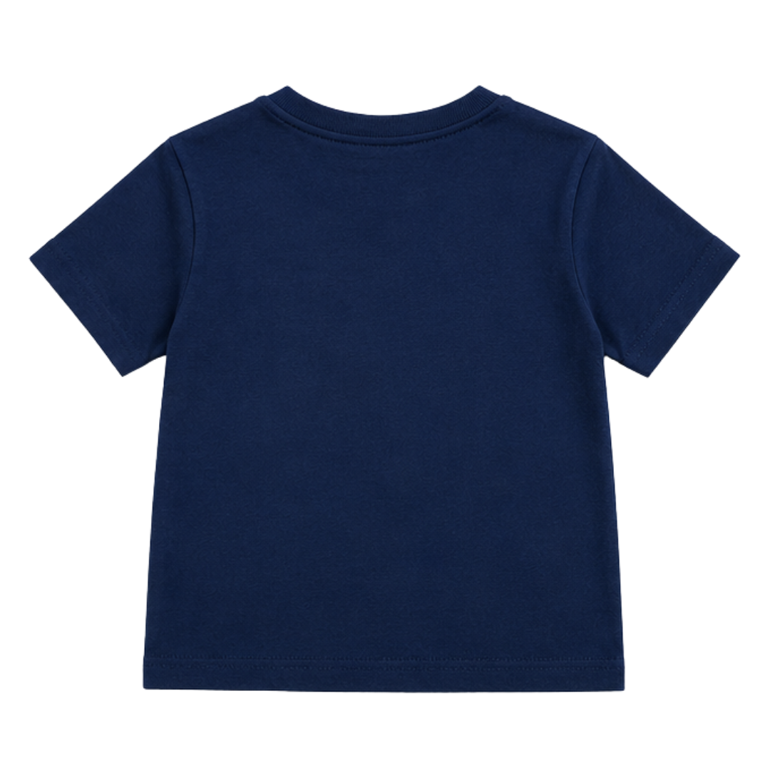 TOYSREX Kids Dinosaur Graphic Cotton T-Shirt – Skateboard Design – Navy Blue