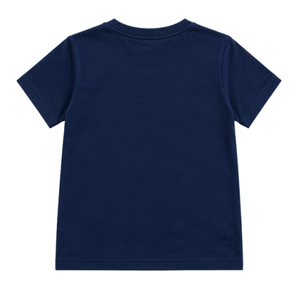 TOYSREX Kids Graphic Cotton T-Shirt – Dream Play Explore Repeat Dinosaur – Navy Blue